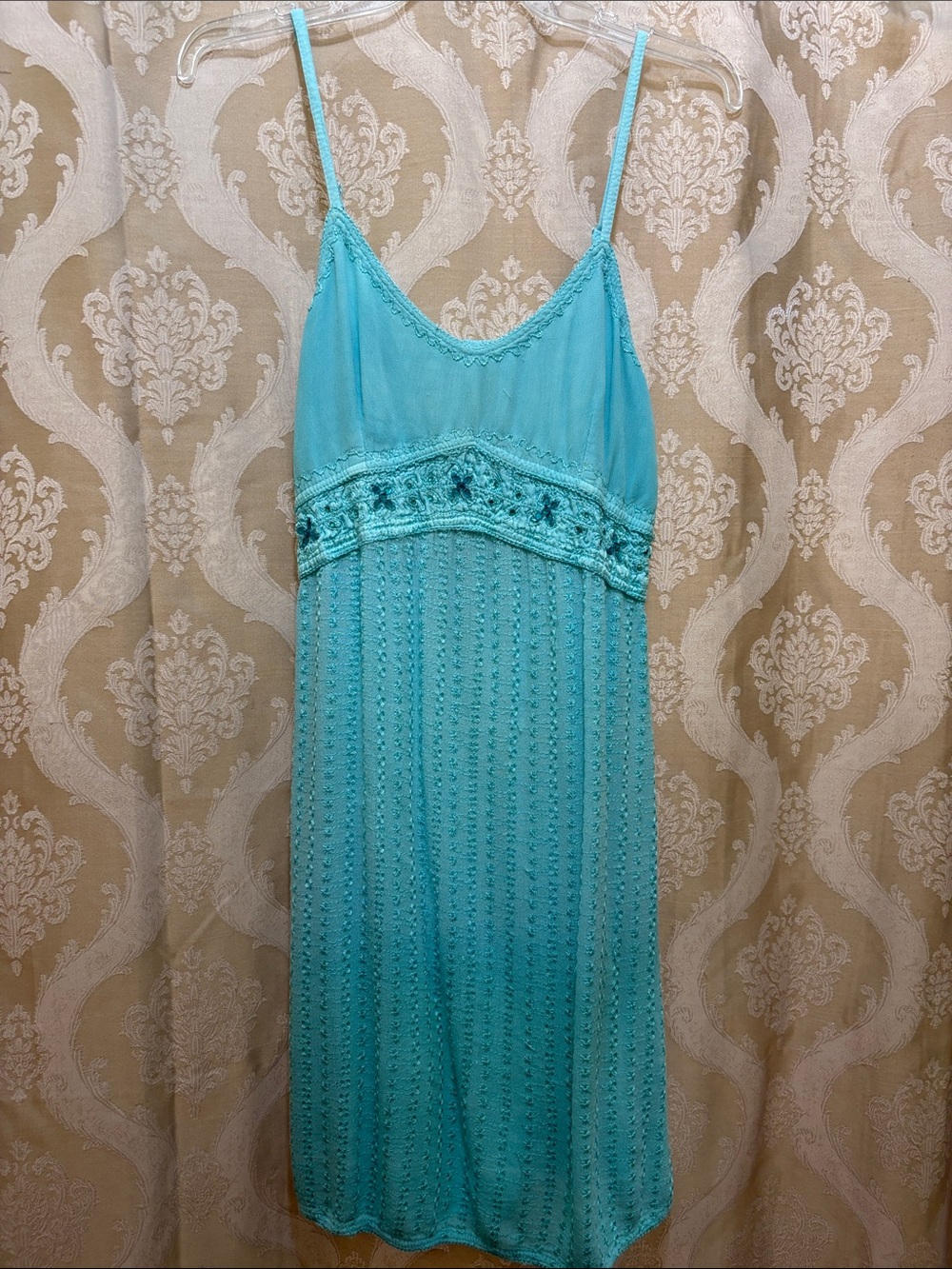 Turquoise Y2K mini slip dress size M. Blue Crush X Aquamarine vibe